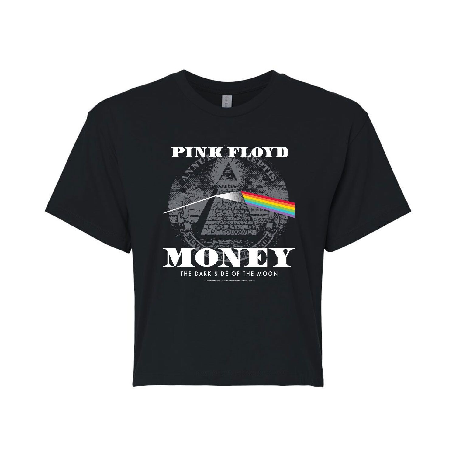 

Укороченная футболка с рисунком Pink Floyd Money для юниоров Licensed Character