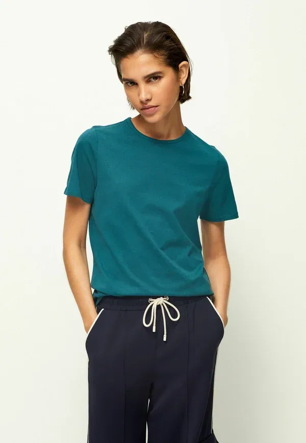 Футболка хлопковая The Everyday Crew Neck Rich Short Sleeve Regular Fit Next, Teal Blue, синий