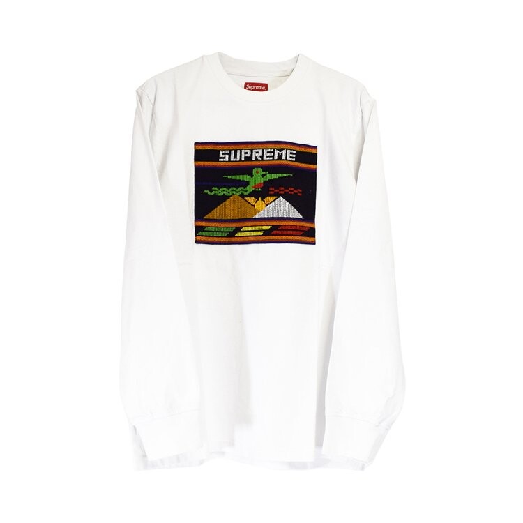 

Лонгслив Supreme Needlepoint Patch Long-Sleeve Top 'White', белый