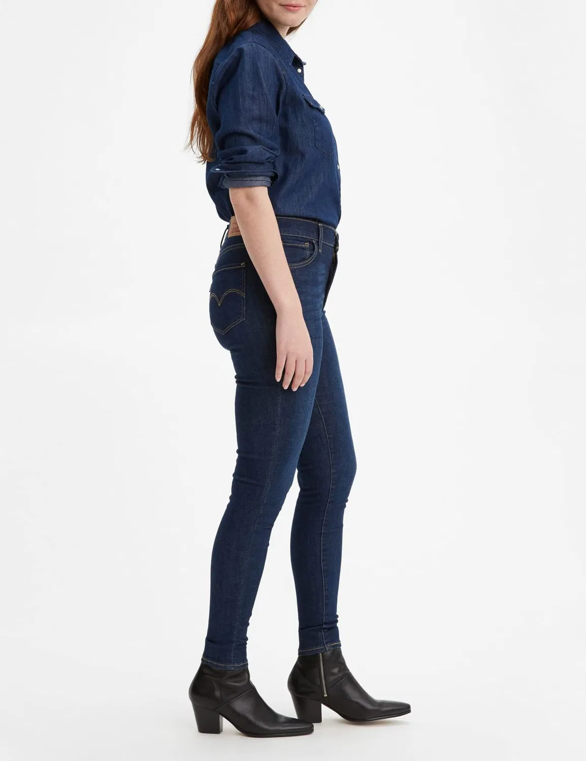 Женские джинсы с высокой посадкой и суперскинни-кроем Levi's 720 High Rise Super Skinny, Indigo Daze — фото 4
