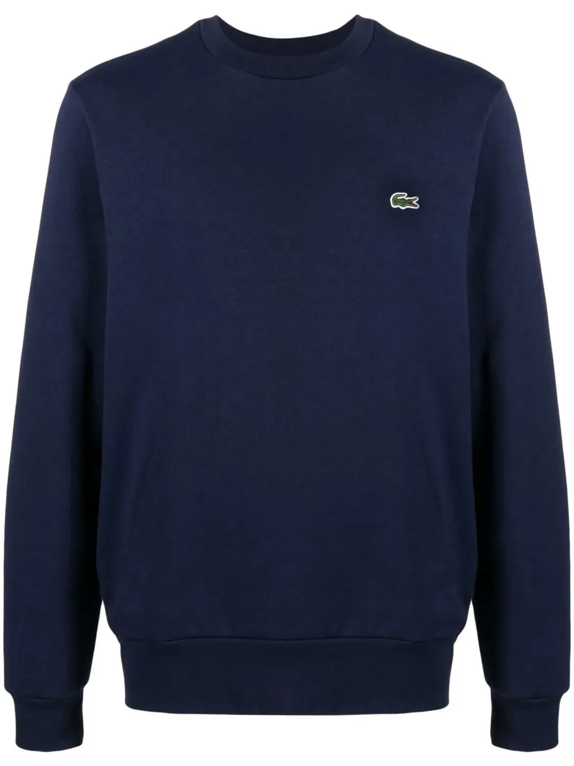 Свитшот с лейблом из хлопка Lacoste, темно-синий