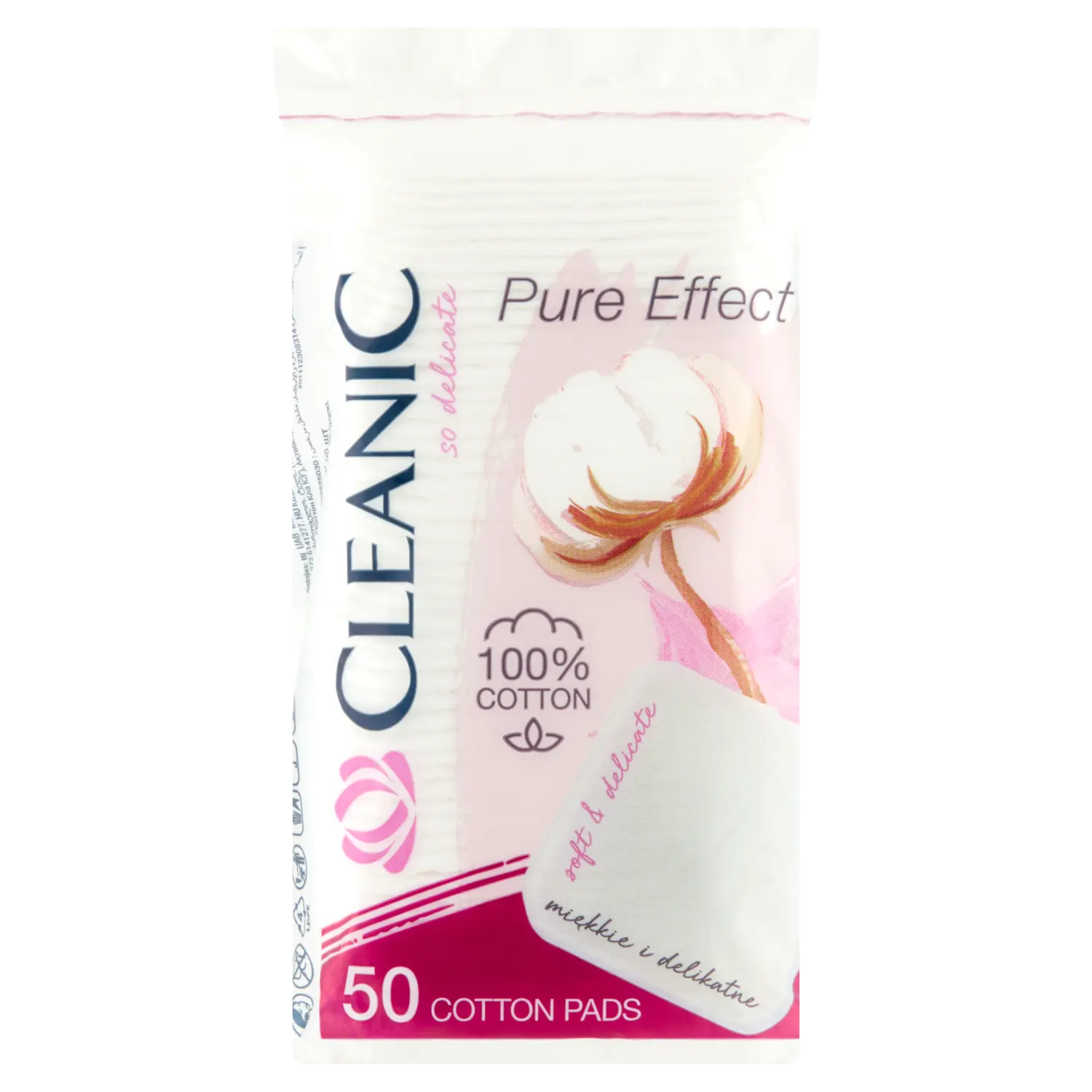 

Cleanic квадратные ватные диски, 50 шт./1 упаковка