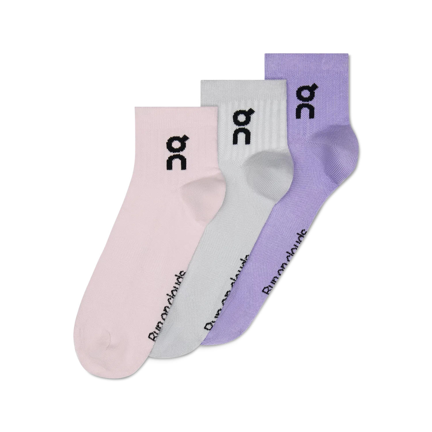 Детские носки с логотипом, комплект из трех пар, Logo Sock Mid, On, Orchid/Bloom