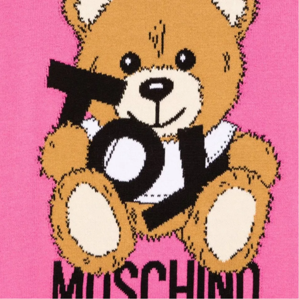 Детский свитшот с круглым вырезом MOSCHINO, Розовый — фото 3