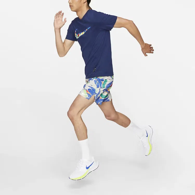 Футболка с принтом Nike X Kelly Anna London, синяя — фото 2