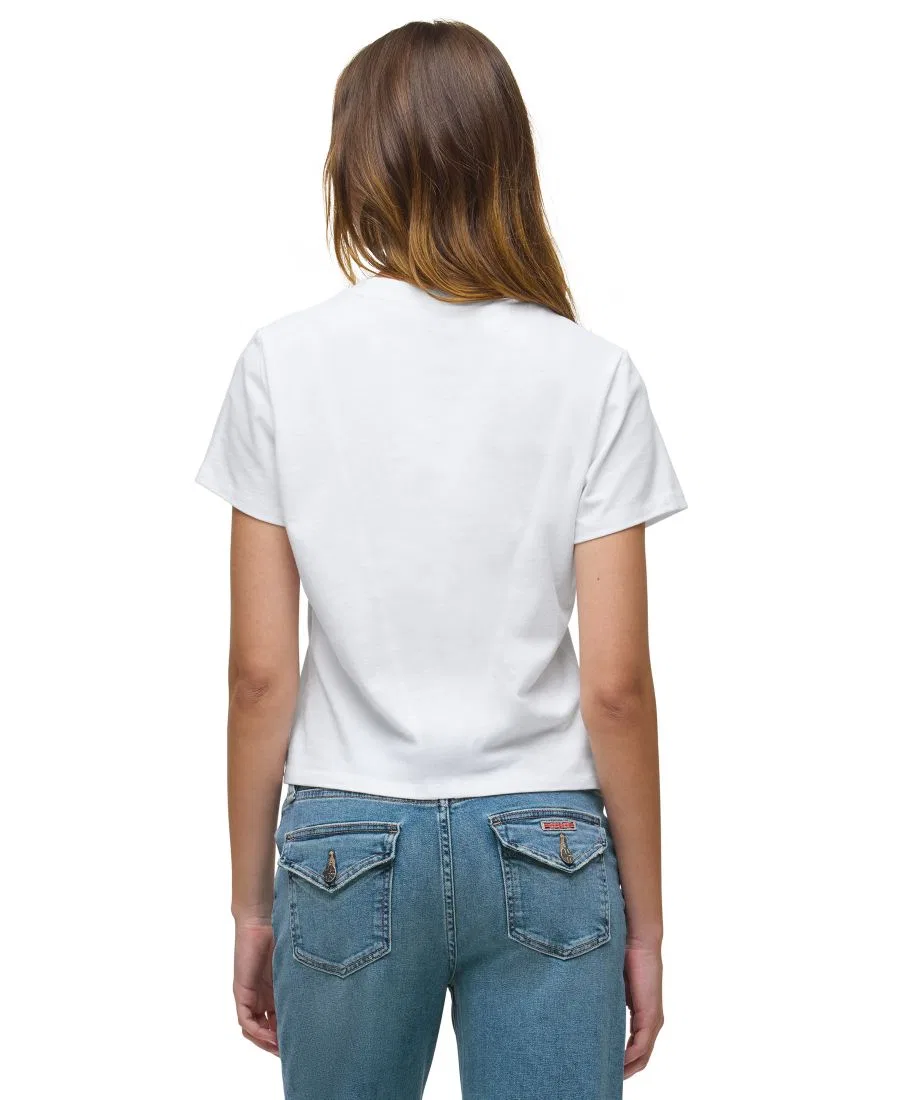 Футболка женская свободного кроя с коротким рукавом Hudson Jeans, White — фото 4