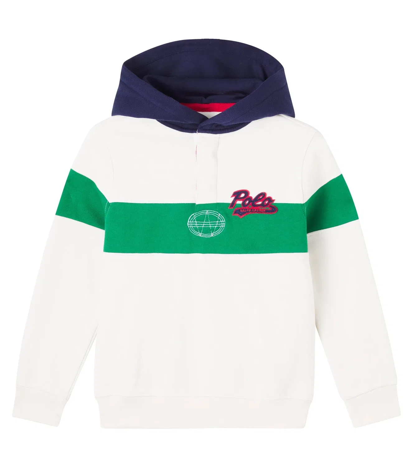 Худи в стиле колорблок Polo Ralph Lauren Kids, белый