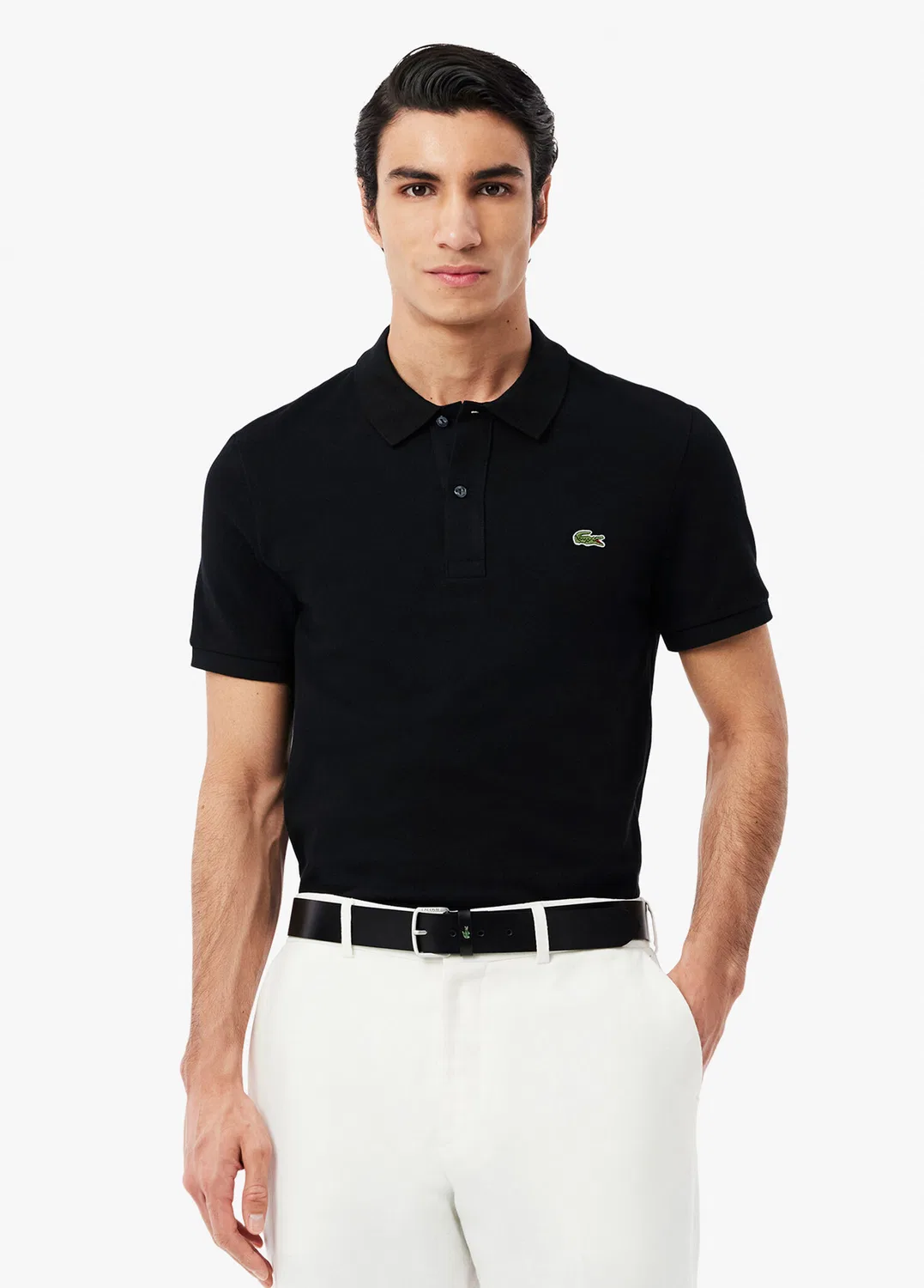 Поло Lacoste L.12.12 Slim Fit, черный