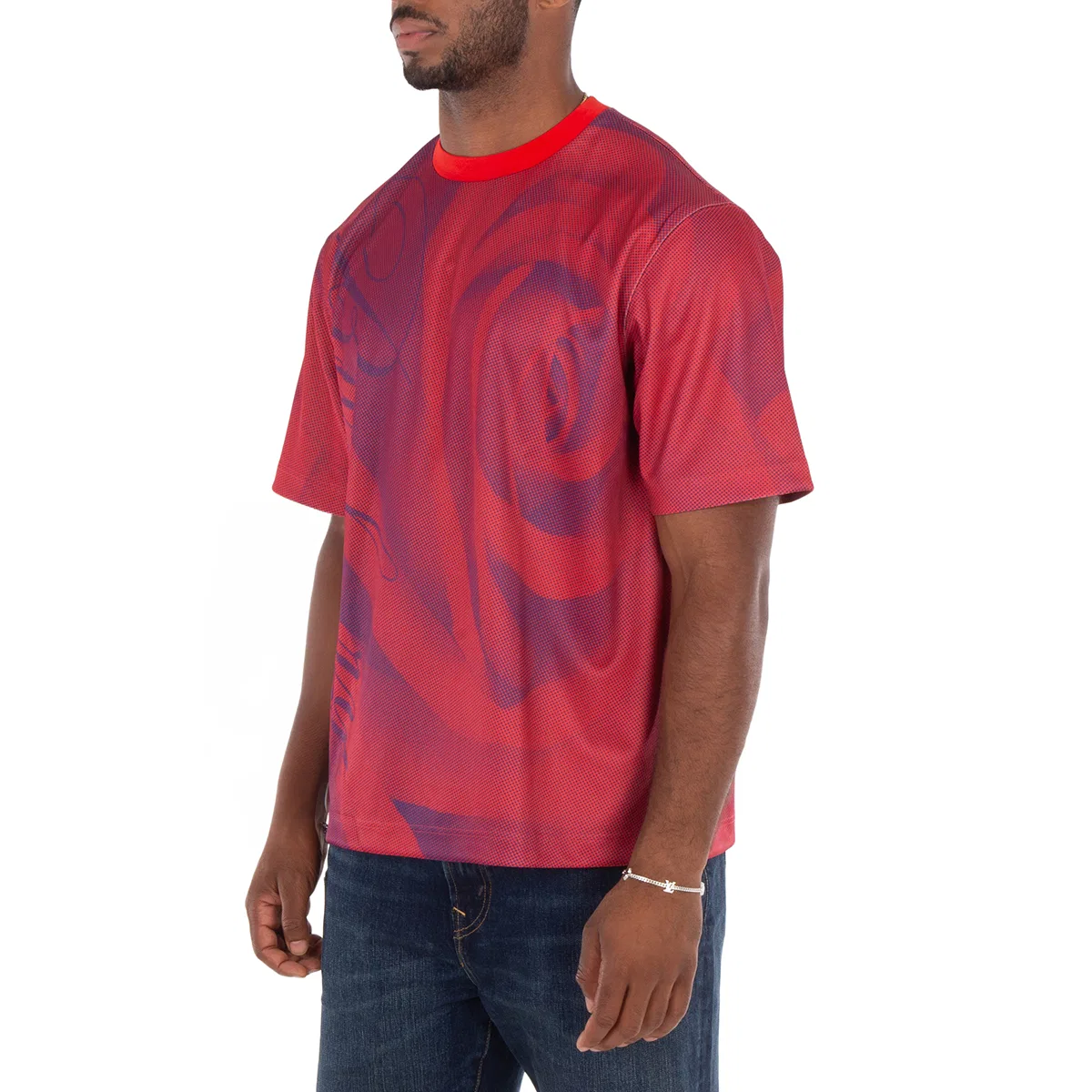 Футболка с принтом Rose Print Football Burberry — фото 2