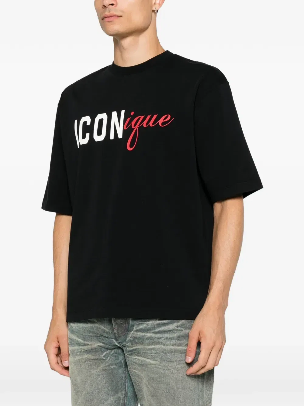 Футболка с принтом Iconique DSQUARED2, черный — фото 3