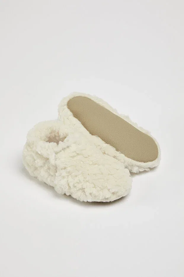 Детские пинетки-тапочки с органическим хлопком Teddy Baby Booties Babyzilla, White — фото 2