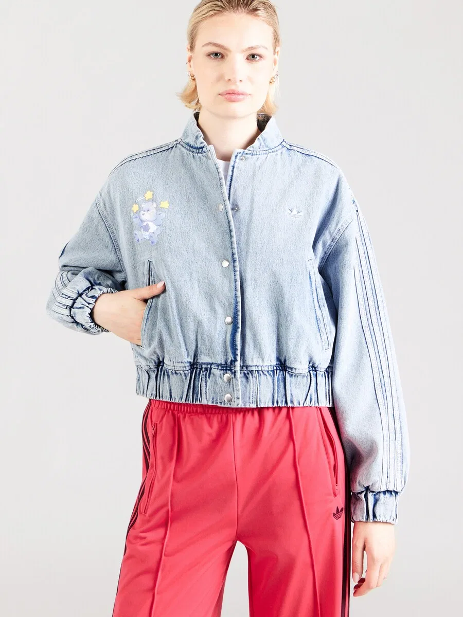 Куртка ADIDAS ORIGINALS для межсезонья, светло-голубая — фото 2