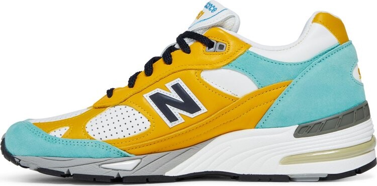 Кроссовки New Balance Sneakersnstuff x 991 Made in England 'Secret Colorway', желтый — фото 4