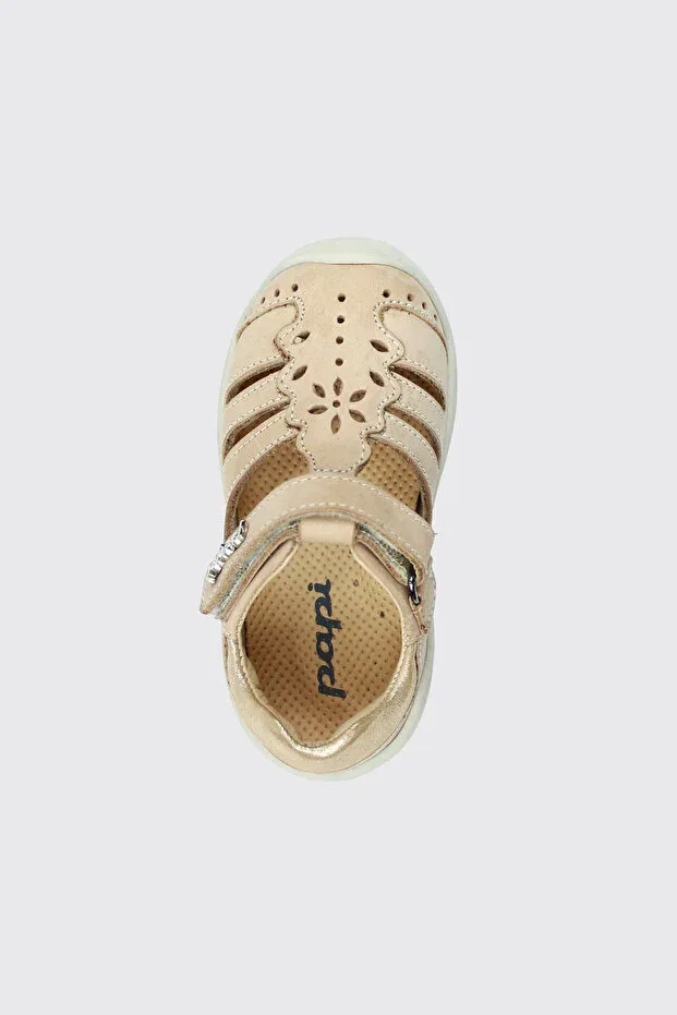 Детские туфли для начинающих ходить из натуральной кожи Canopus Papi Ayakkabı, Beige — фото 2