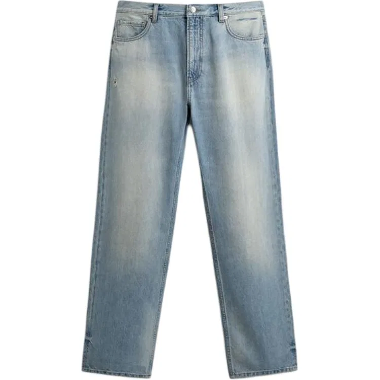Джинсы унисекс прямого кроя Light Blue ZARA, Light Blue