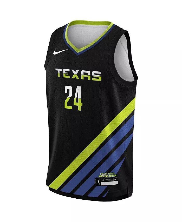 Черная майка игрока команды Big Boys and Girls Arike Ogunbowale Dallas Wings Victory — Rebel Edition Nike, черный — фото 3