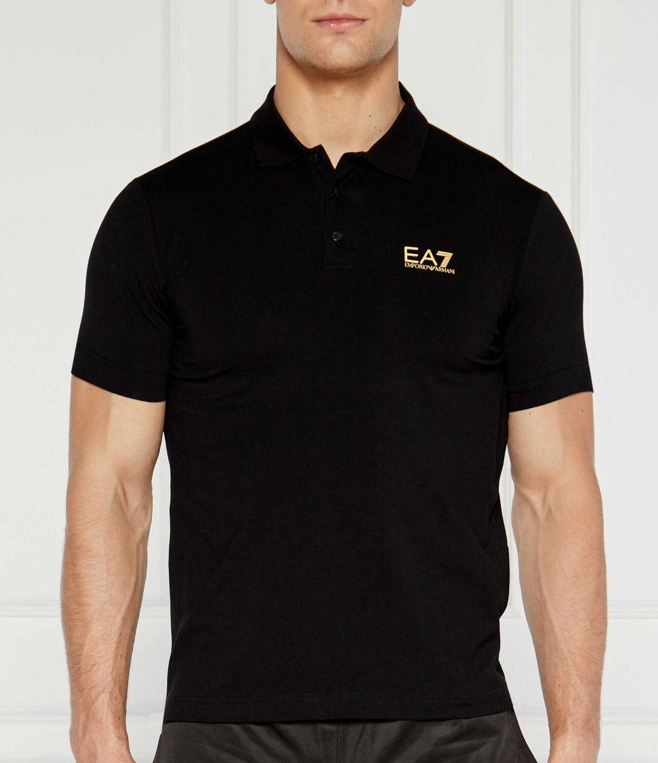 

Поло EA7 Regular Fit, черный