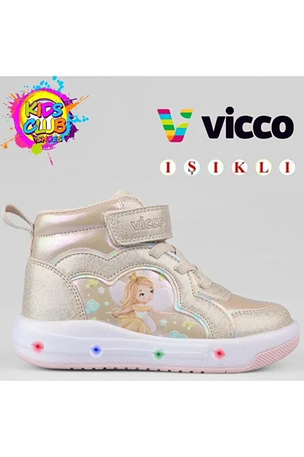 Детские ботинки для девочек с принтом Klint Vicco, Beige