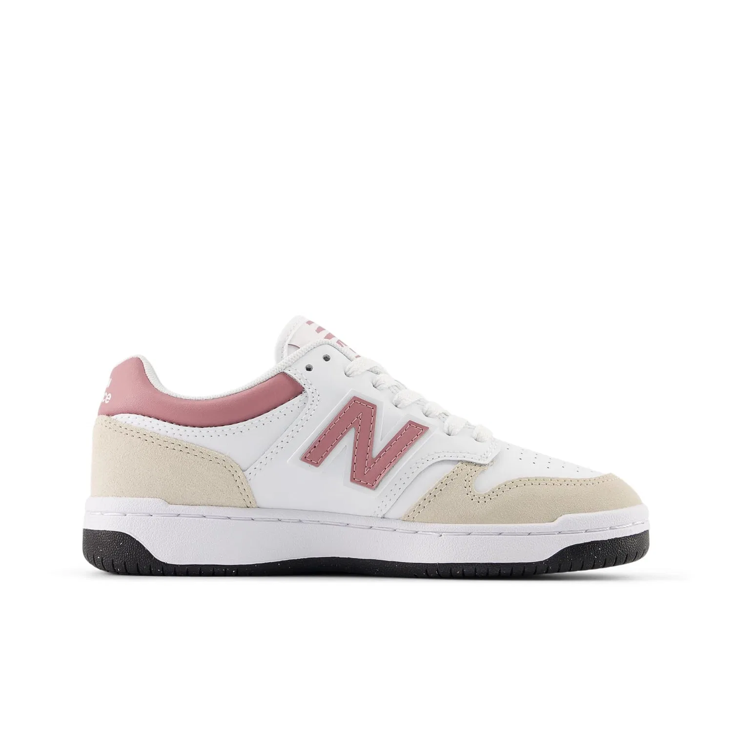 Детские кроссовки для мальчиков с шнуровкой 480 V1 Lace-up New Balance, Rosewood White — фото 3