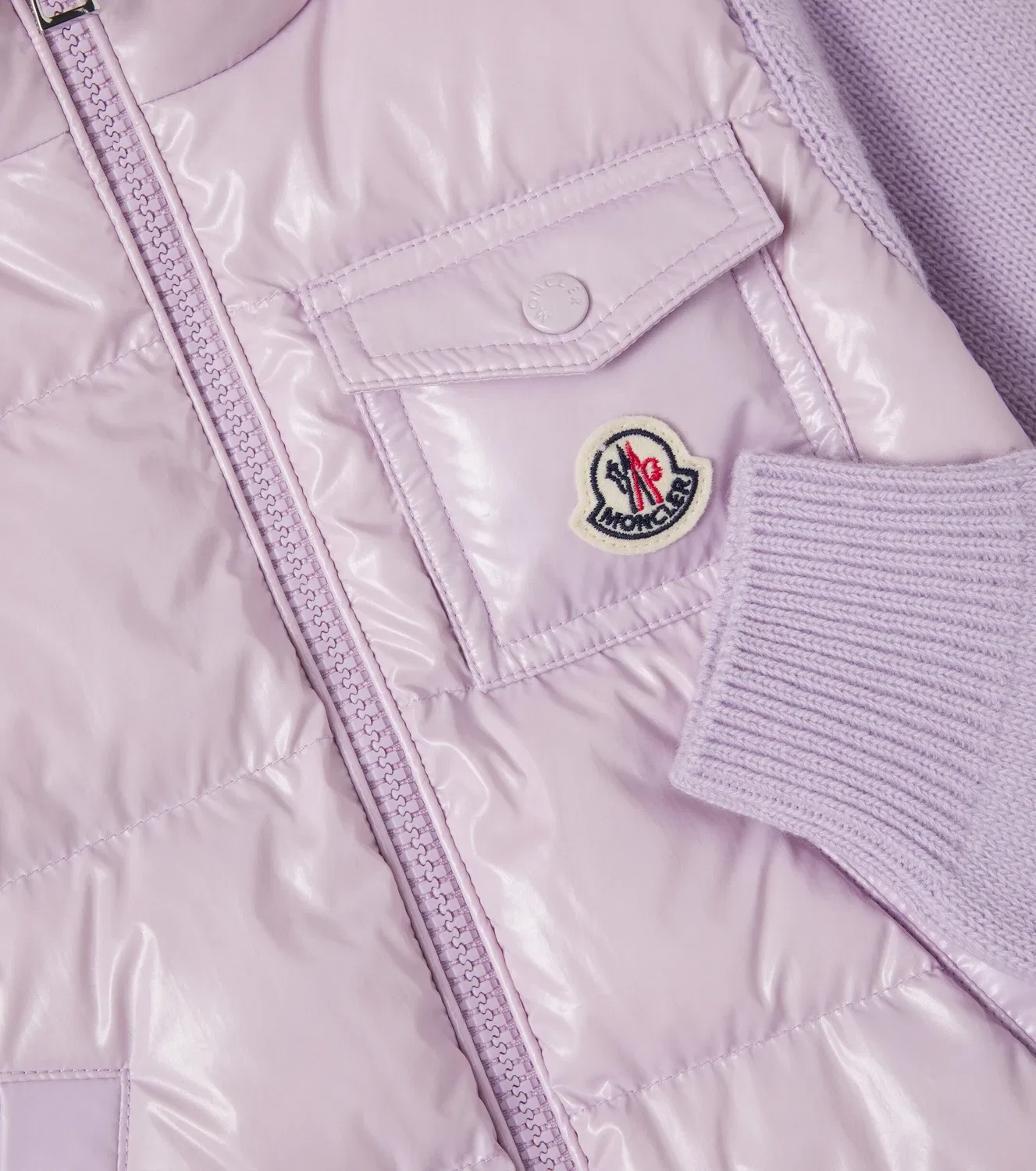 Легкая куртка с наполнителем Moncler Enfant, фиолетовый — фото 2