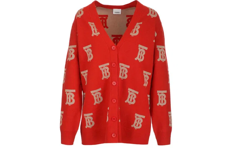 Женский свитер с принтом SS22 Knitwear Burberry, Red