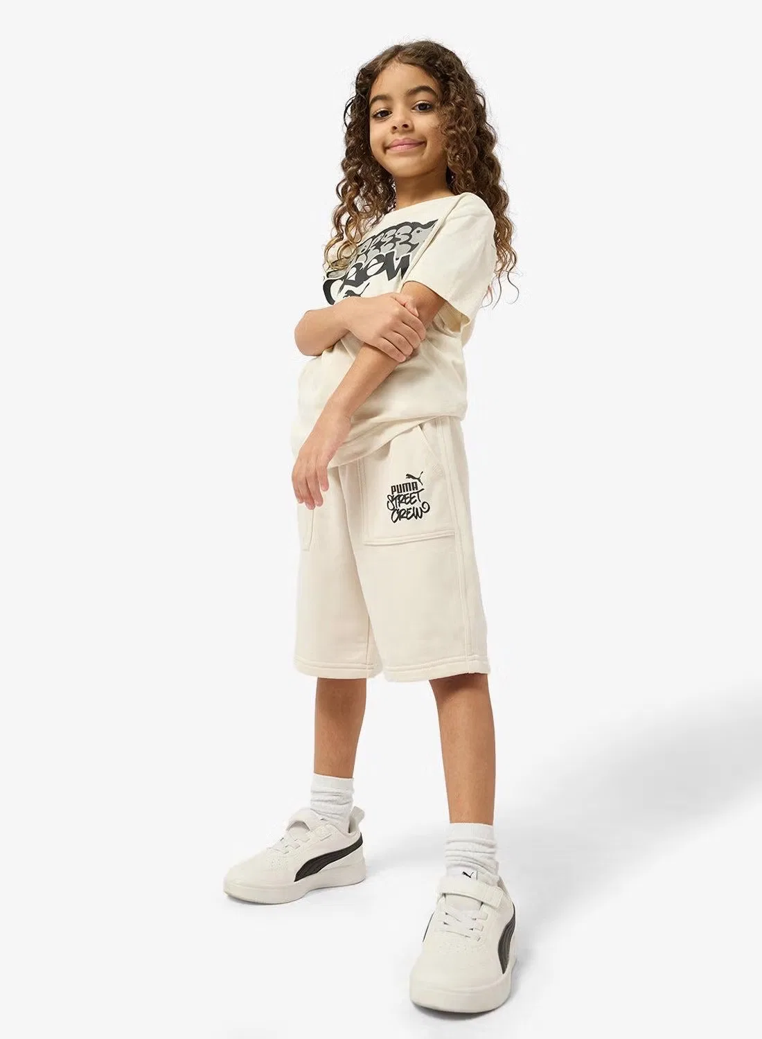 Шорты свободные Youth Mid 90s Puma, белый — фото 2