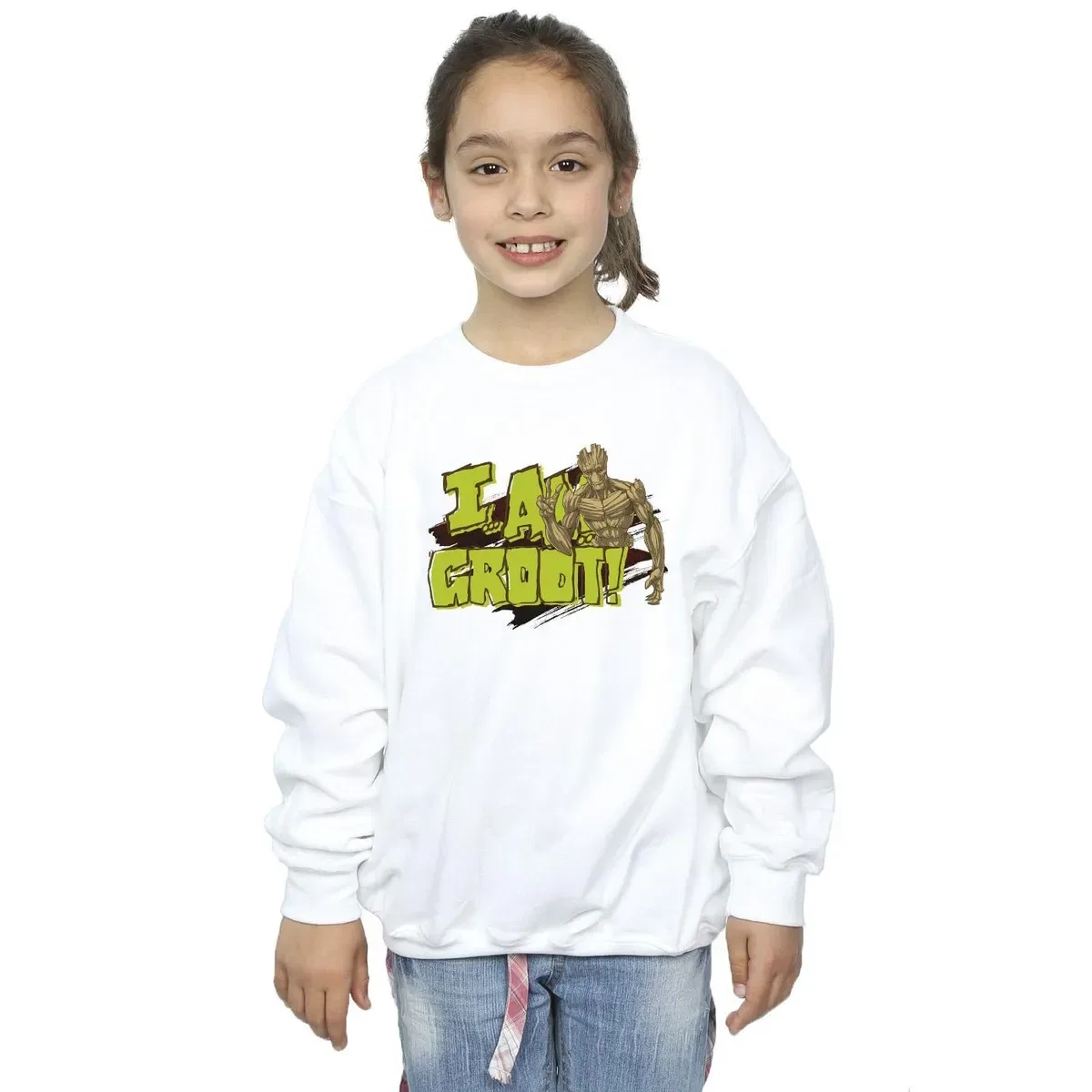 Свитшот с принтом I Am Groot Guardians Of The Galaxy, White