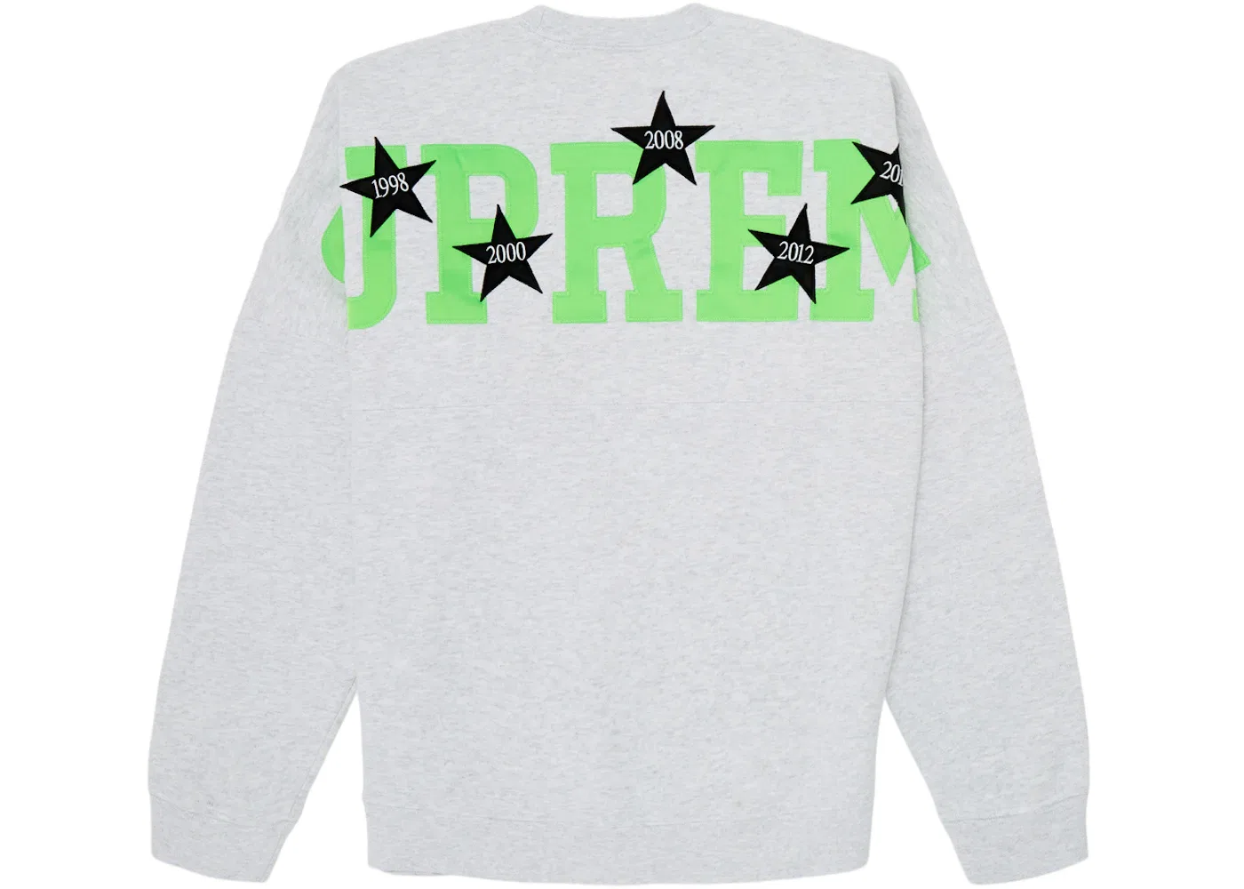 Мужской свитшот с принтом Supreme Stars Crewneck Supreme, Ash Grey