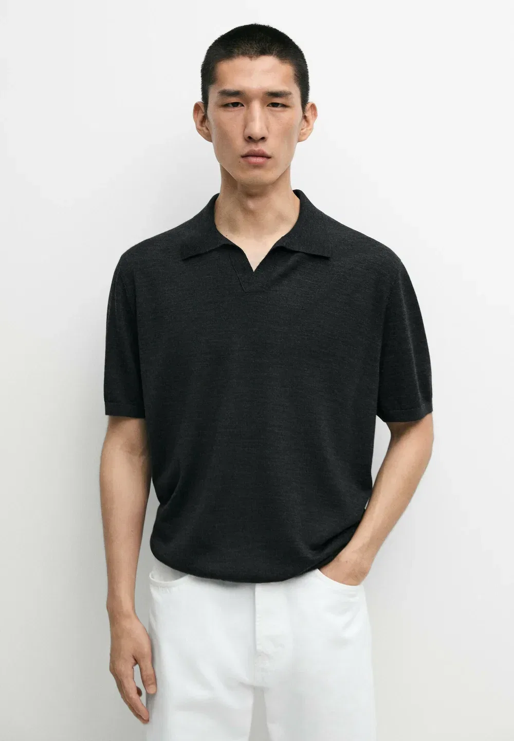 Рубашка поло Massimo Dutti, Dark Grey