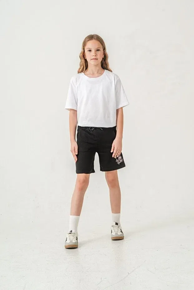 Детские шорты для девочек хлопковые Mışıl Kids, Black
