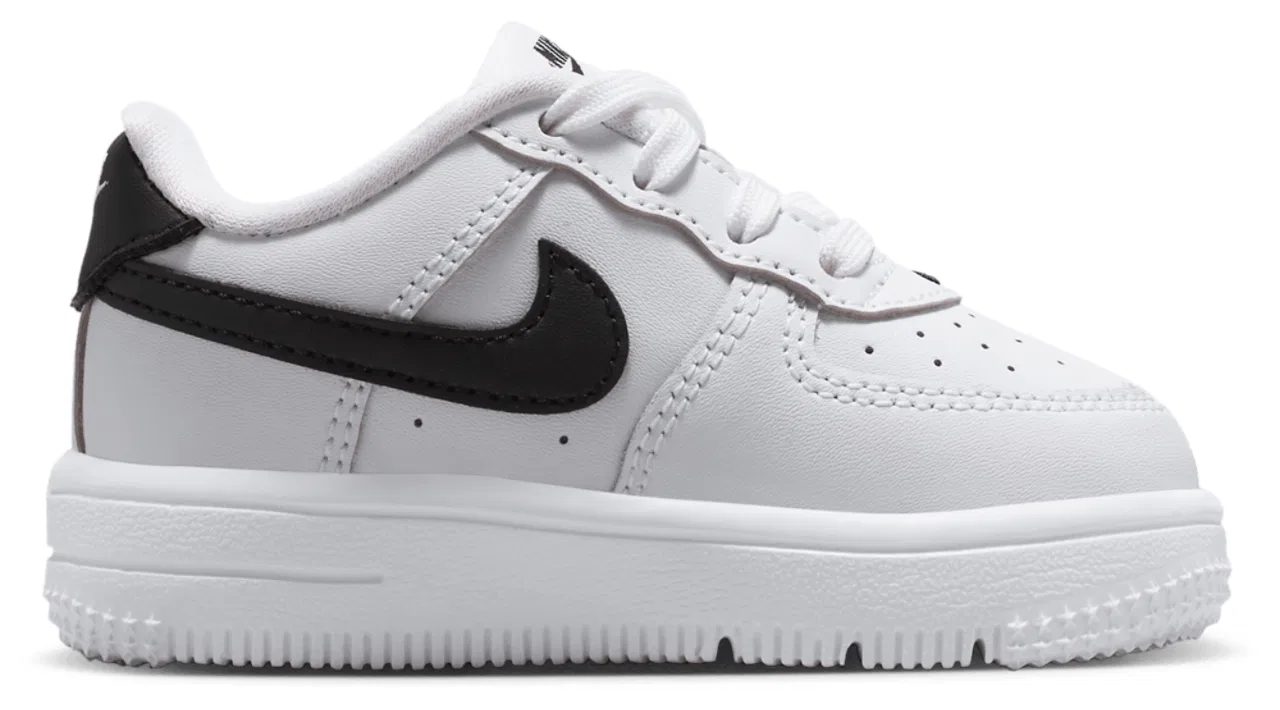 Детские кроссовки для мальчиков с кожаным верхом Nike Air Force 1 Low Lace Nike, White Black