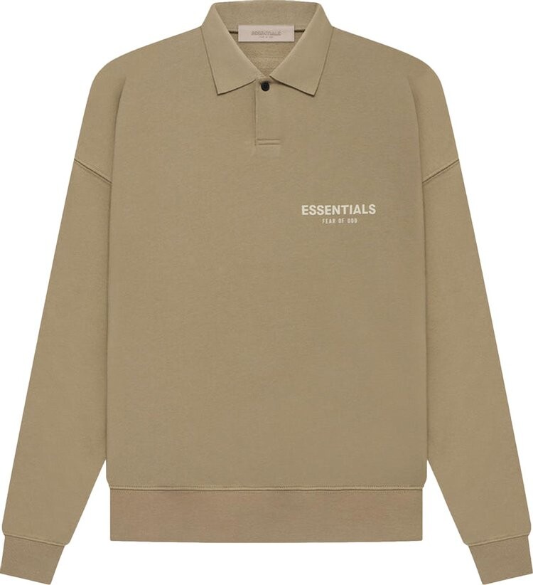 

Лонгслив Fear of God Essentials Long-Sleeve Polo 'Oak', зеленый