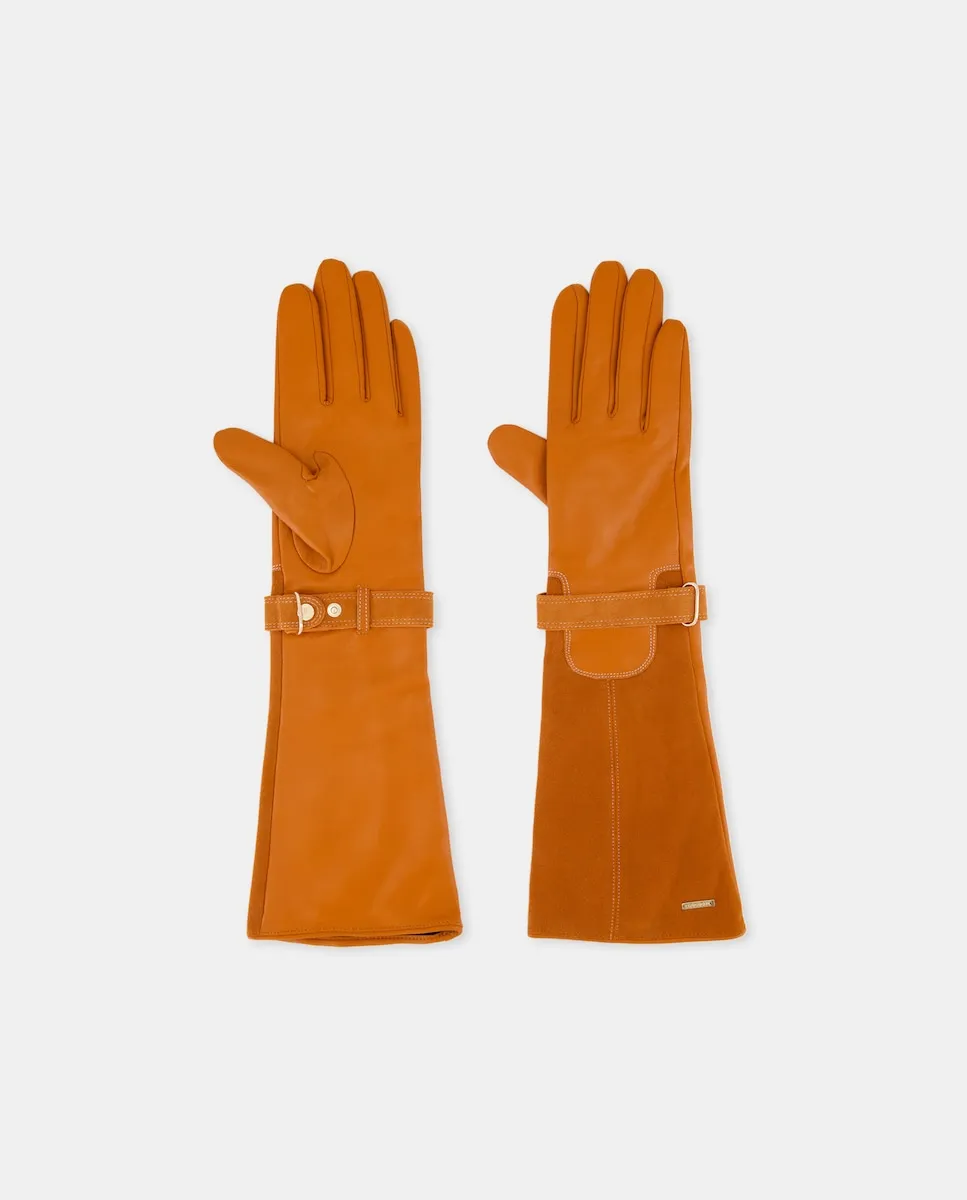 

Перчатки из замши с пряжкой Latouche, песочный