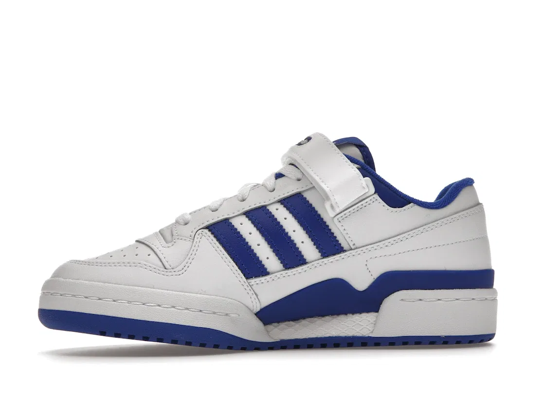 Детские кроссовки для мальчиков с длинным шнурованием Adidas Forum Low, Cloud White / Royal Blue / Cloud White — фото 3