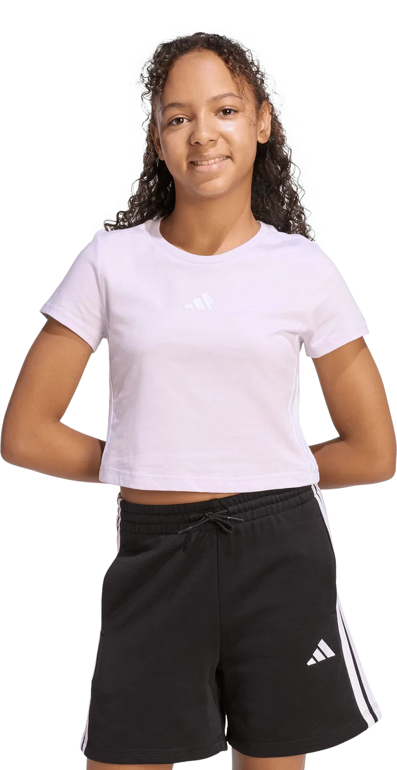 Детская футболка с коротким рукавом Adidas, цвет Rose Gold — фото 3