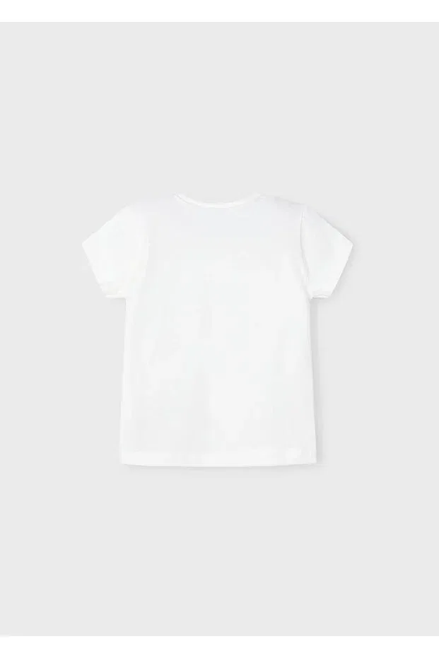Детская футболка для девочек хлопковая Mayoral, Nude Color — фото 3