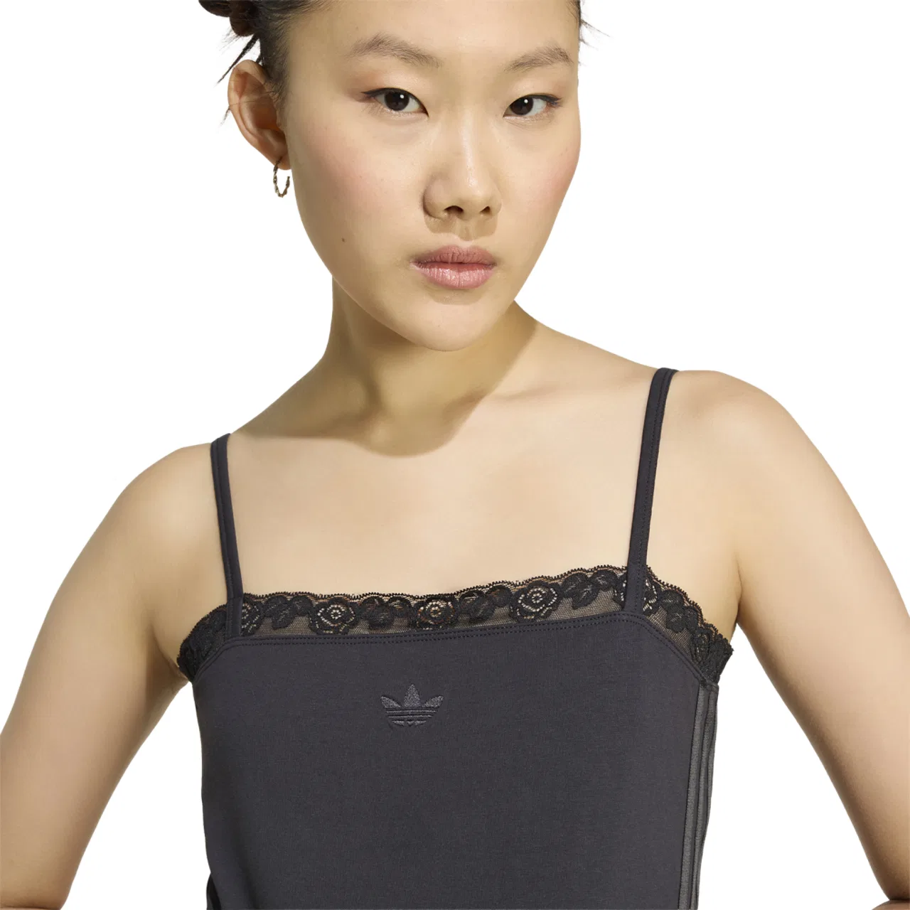 Женская майка Lace Top Adidas, черный — фото 3