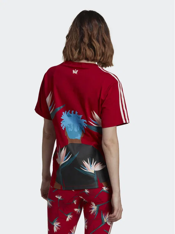 Футболка Thebe Magugu regular fit Thebe Magugu T-Shirt Adidas, красный — фото 3