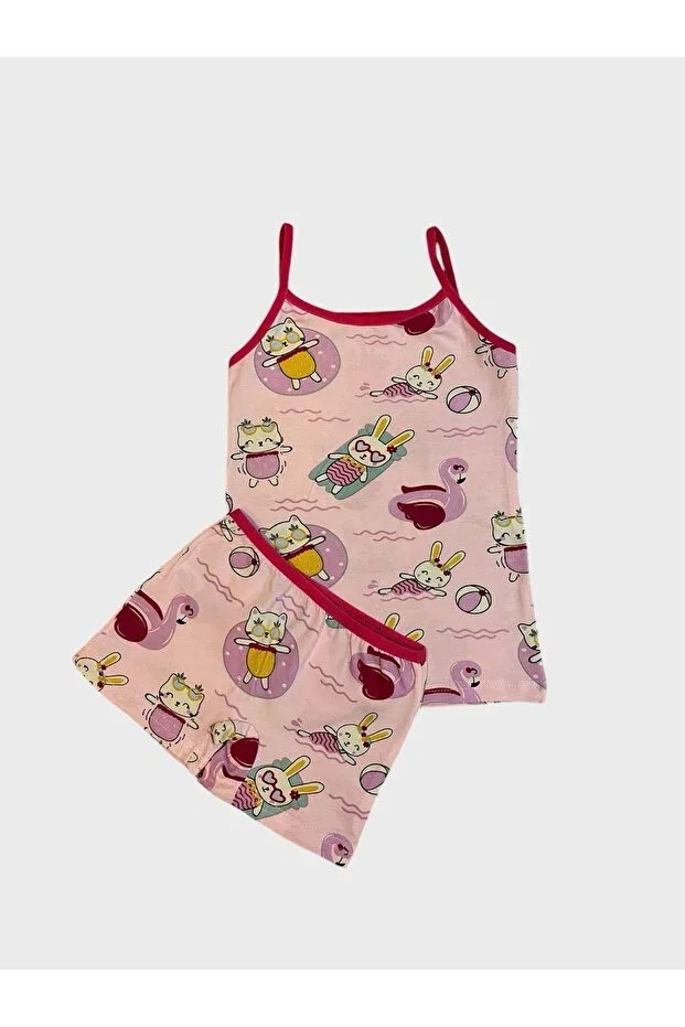 Детский комплект для девочек с принтом Boxer Set Elmas Kids, Lilac — фото 2