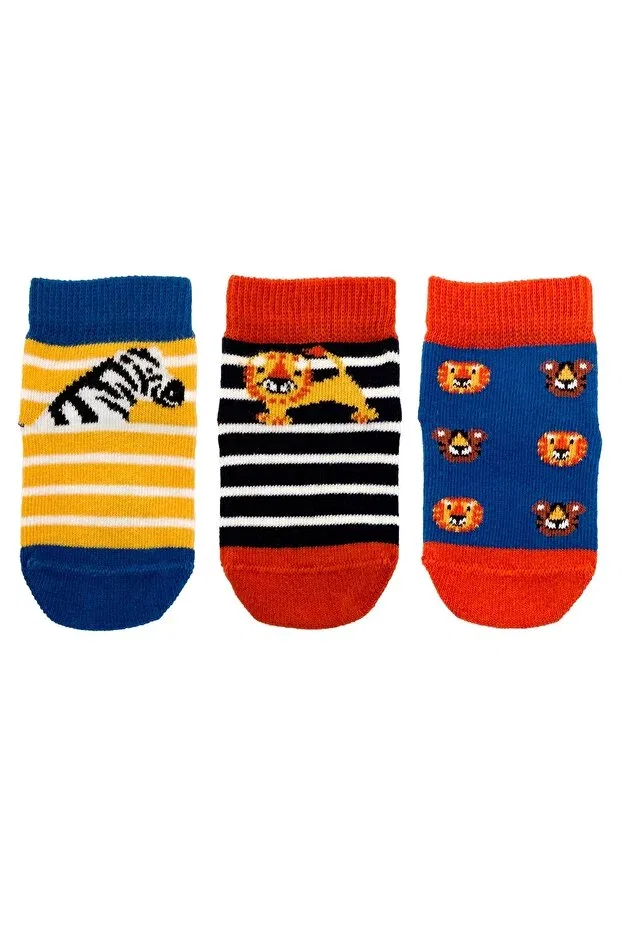 Детские носки с принтом 3-Pack Leo Safari Series Hogso, Colorful — фото 3