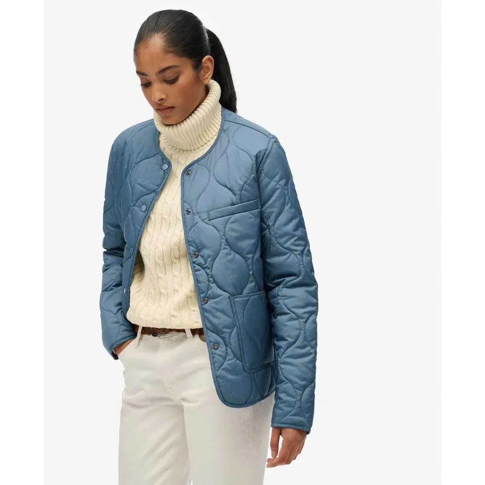 Куртка стеганая Quilted Lite Liner Superdry, синий — фото 4