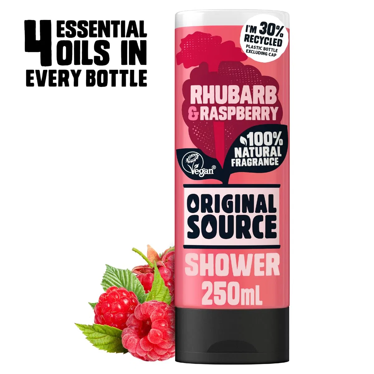 Гель для душа Rhubarb and Raspberry, Original Source, 250 мл — фото 3