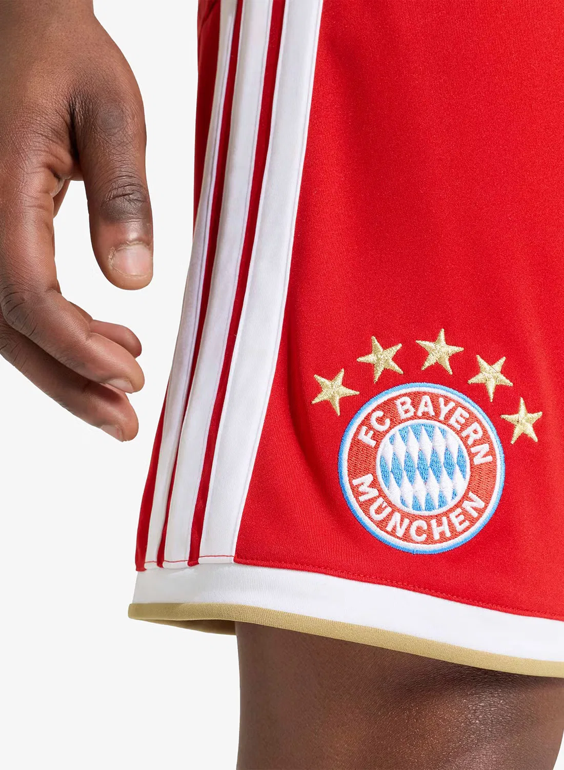 Шорты футбольные с технологией Climacool Fc Bayern Home Adidas, красный — фото 4