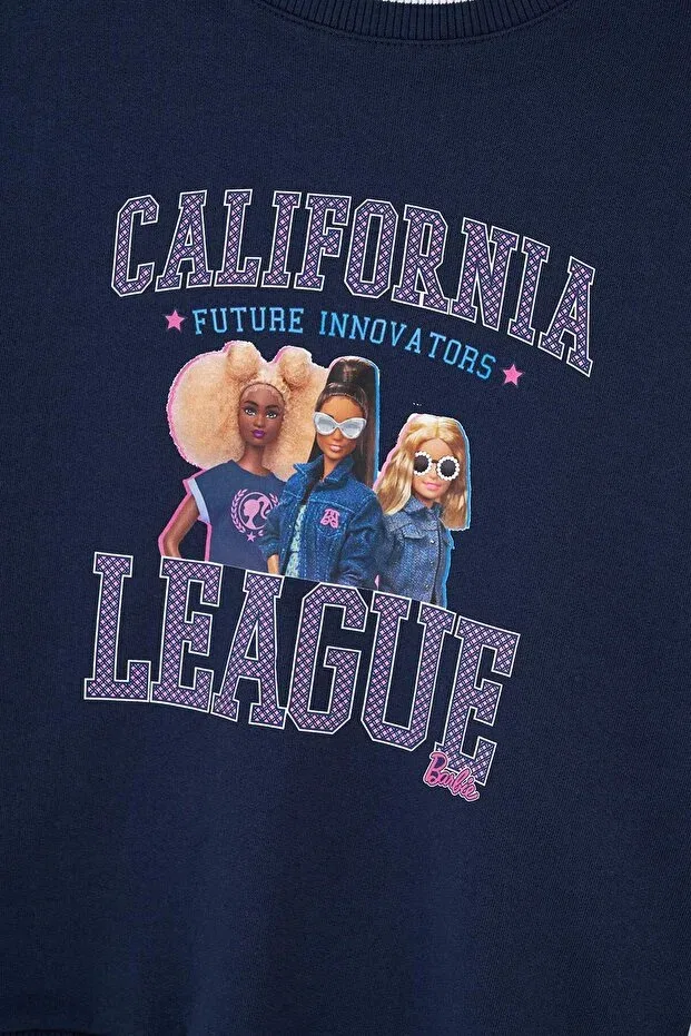 Детское для девочек свитшот с принтом Barbie Bachelor Dagi, Navy Blue — фото 3