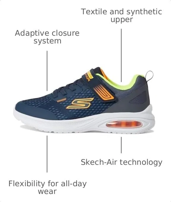Детские кроссовки для мальчиков Microspec Max Advance-Squad-p Skechers, Navy/Charcoal — фото 3