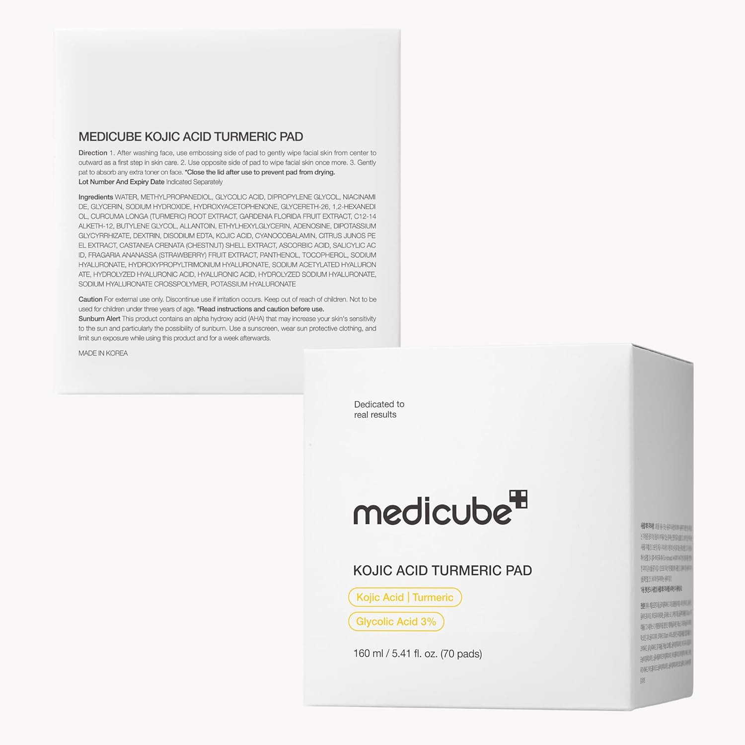 Тоник Medicube — Тонизирующие диски для лица Kojic Acid Turmeric Pad — фото 2