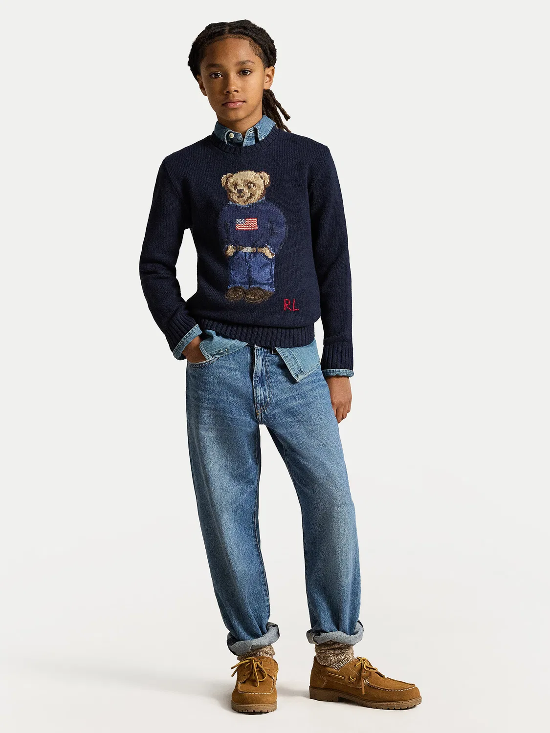 Толстовка стандартного кроя для мальчика Polo Ralph Lauren, темно-синий — фото 2