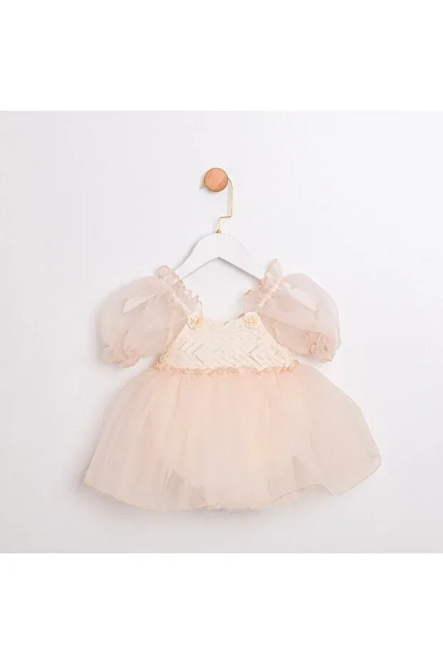Детское платье для девочек с кружевом Juliet-Tulle Pitababy, Ecru