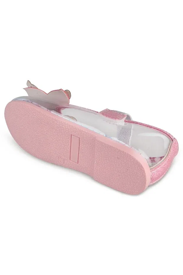 Детские балетки для девочек с принтом Transparent bow 31- ballerina shoes Civil Girls, Pink — фото 2