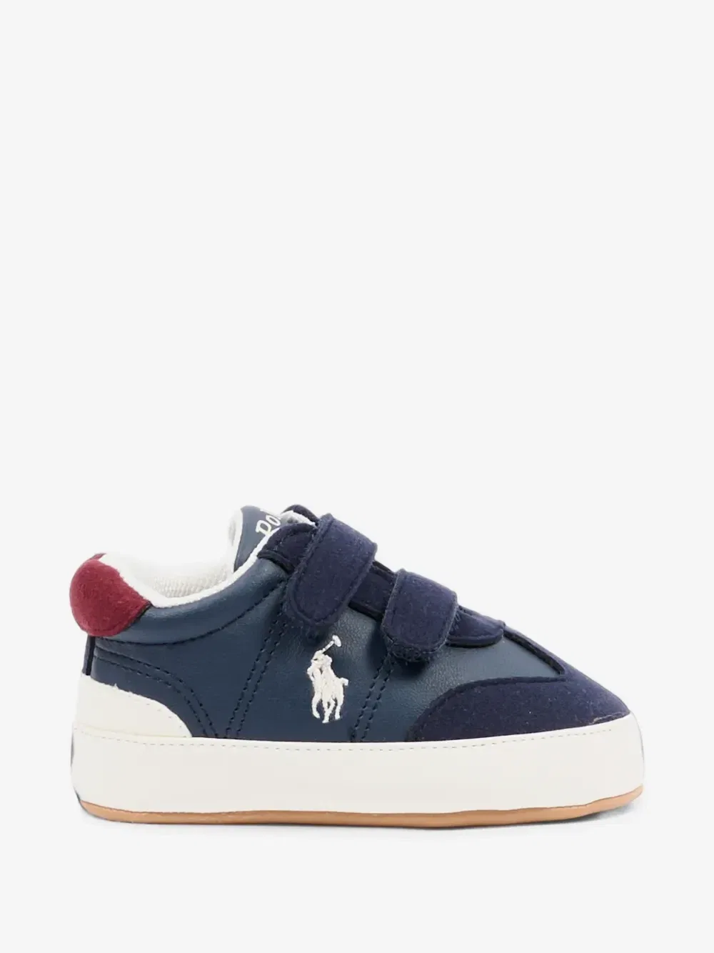 Кроссовки с вышитым логотипом и застежкой на липучке POLO RALPH LAUREN KIDS, синий — фото 2